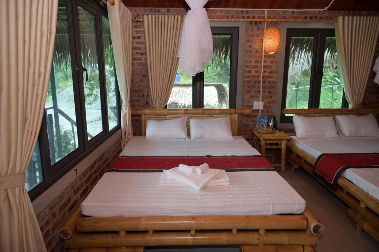 Puluong Bamboo Villa Huong Ba Thuoc Exterior foto