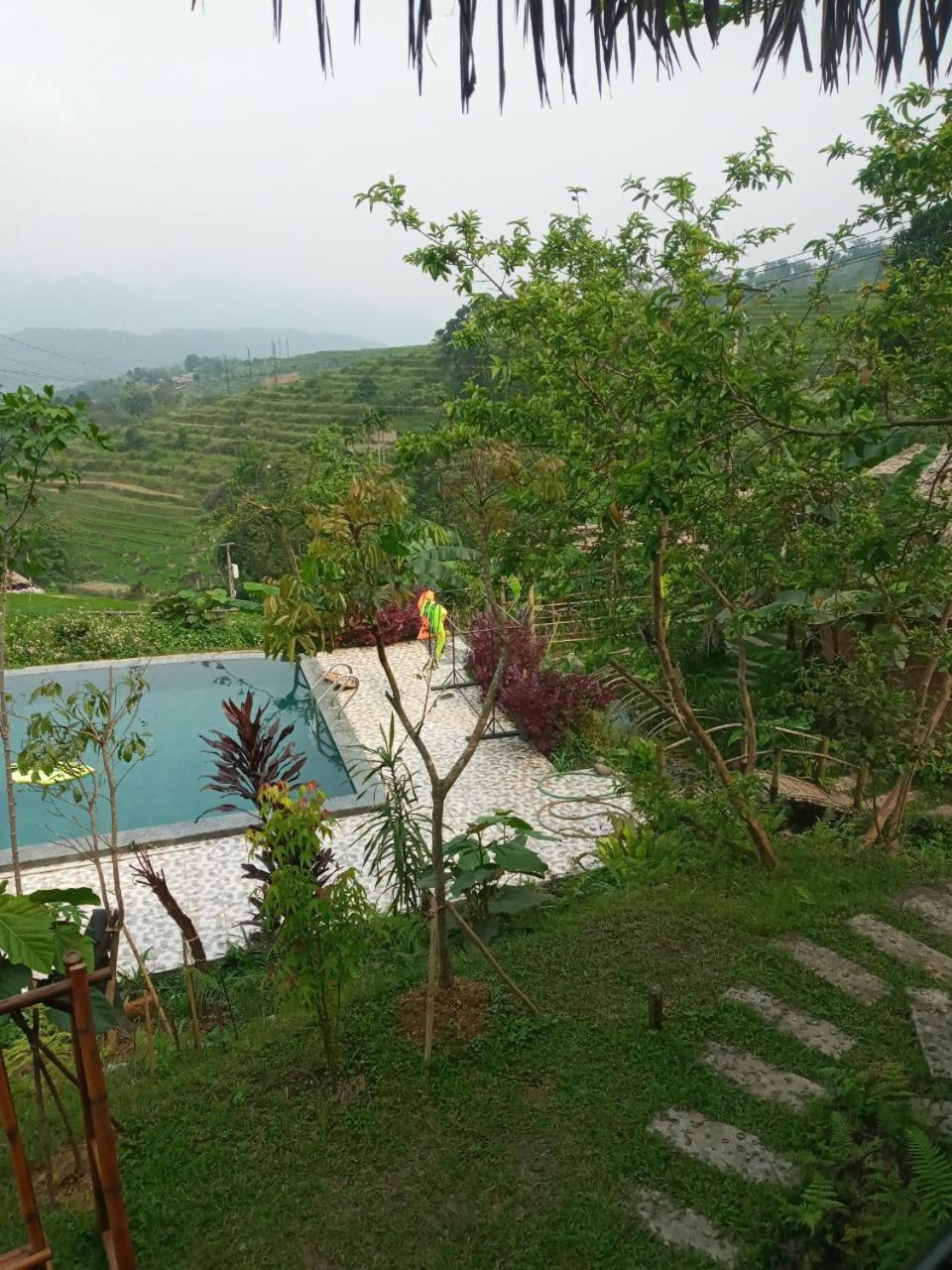 Puluong Bamboo Villa Huong Ba Thuoc Exterior foto