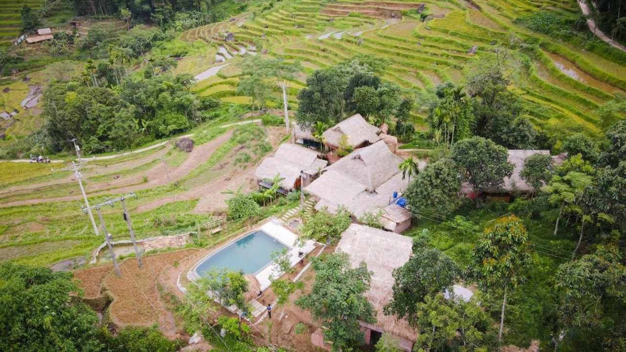 Puluong Bamboo Villa Huong Ba Thuoc Exterior foto
