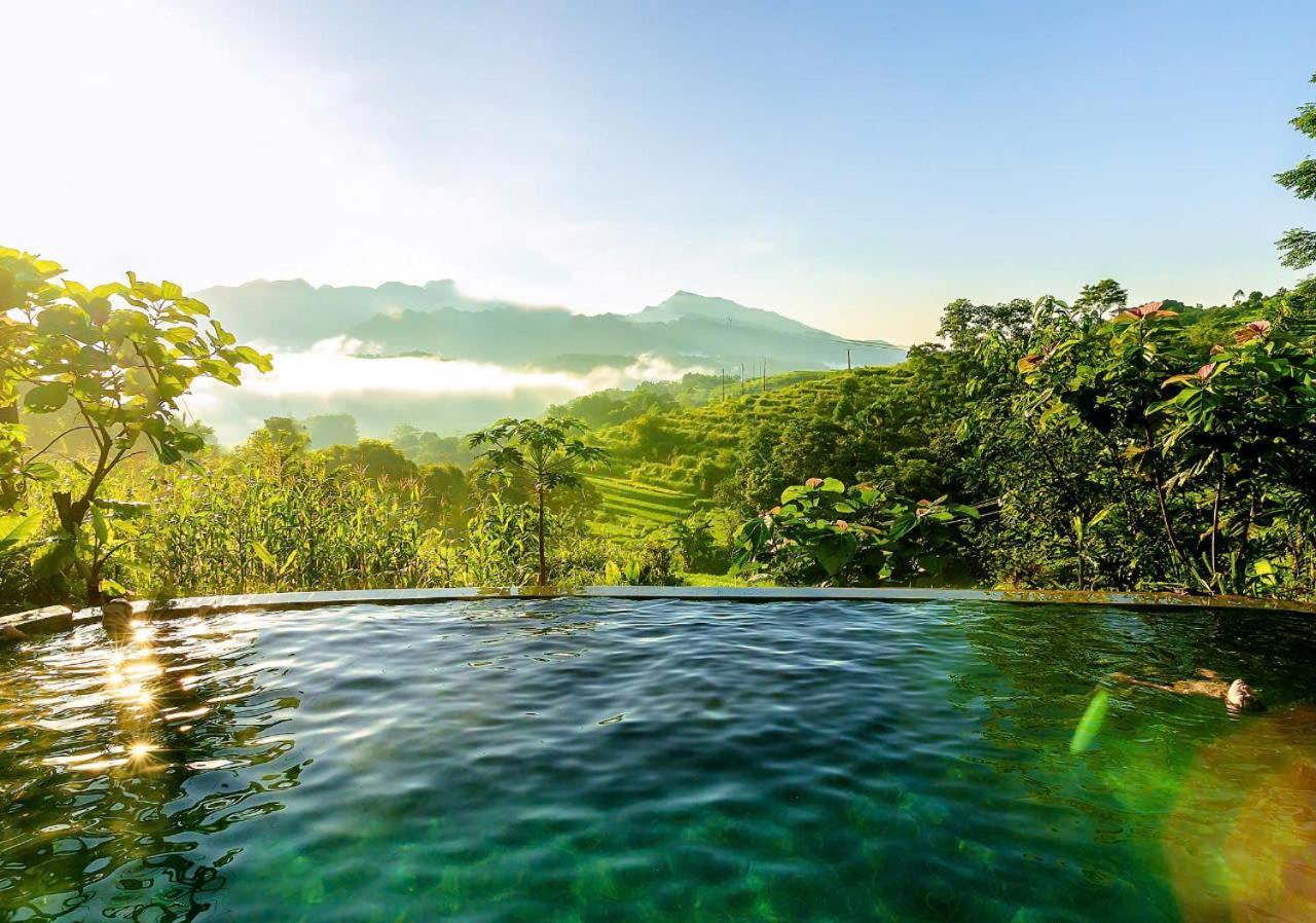 Puluong Bamboo Villa Huong Ba Thuoc Exterior foto